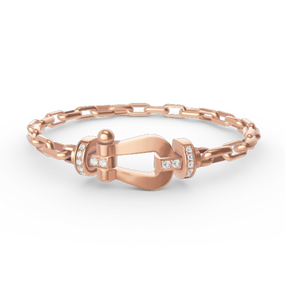 [Eterna Jewels]FORCE LARGE HORSESHOE CLASP  METAL BRACELET