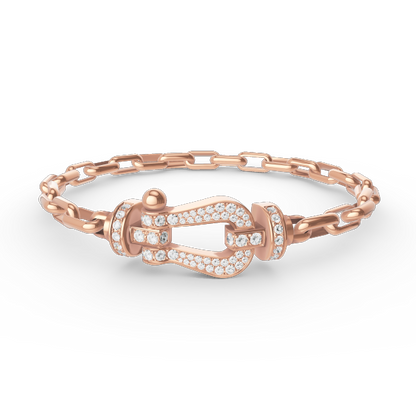[Eterna Jewels]FORCE LARGE HORSESHOE CLASP  METAL BRACELET