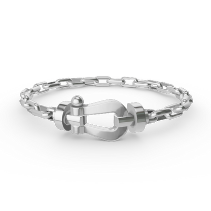 [Eterna Jewels]FORCE LARGE HORSESHOE CLASP  METAL BRACELET