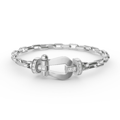 [Eterna Jewels]FORCE LARGE HORSESHOE CLASP  METAL BRACELET