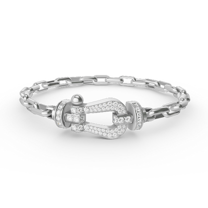 [Eterna Jewels]FORCE LARGE HORSESHOE CLASP  METAL BRACELET