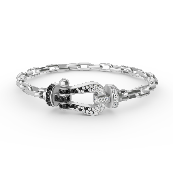 [Eterna Jewels]FORCE LARGE HORSESHOE CLASP  METAL BRACELET