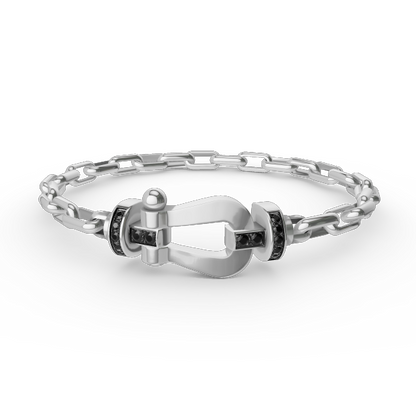 [Eterna Jewels]FORCE LARGE HORSESHOE CLASP  METAL BRACELET