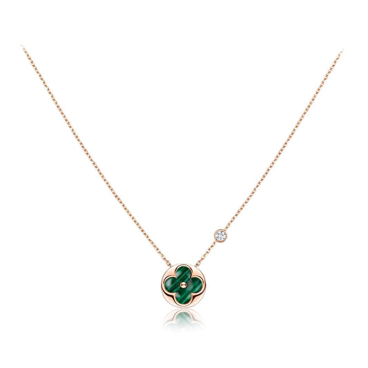 [Eterna Jewels]SUN PEDANT PINK GOLD 1 DIAMOND NECKLACE