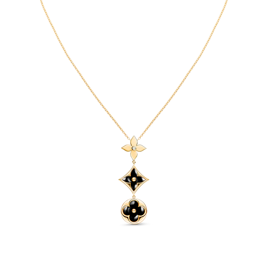 [Eterna Jewels]STAR AND SUN ONYX PINK GOLD NECKLACE