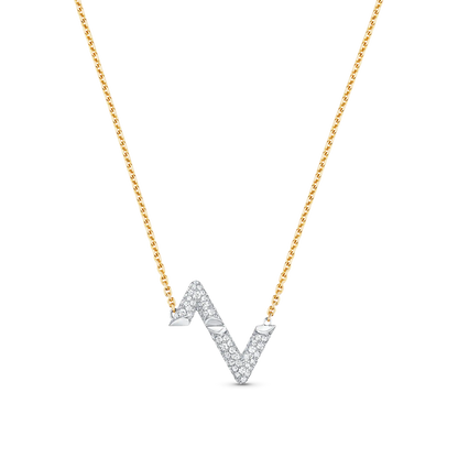 [Eterna Jewels]VOLT SILVER DIAMOND PEDANT NECKLACE