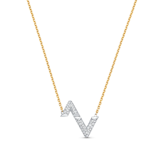 [Eterna Jewels]VOLT SILVER DIAMOND PEDANT NECKLACE