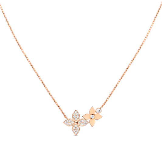 [Eterna Jewels]STAR BLOSSOM NECKLACE PINK GOLD DIAMONDS