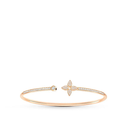 [Eterna Jewels]IDYLLE PINK GOLD OPEN BRACELET DIAMOND PAVED