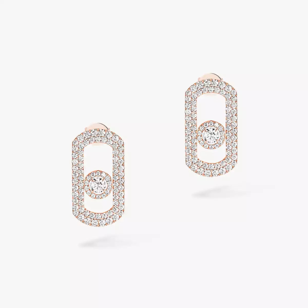 [Eterna Jewels]So Move Pave_-Set Diamond Earrings in Silver