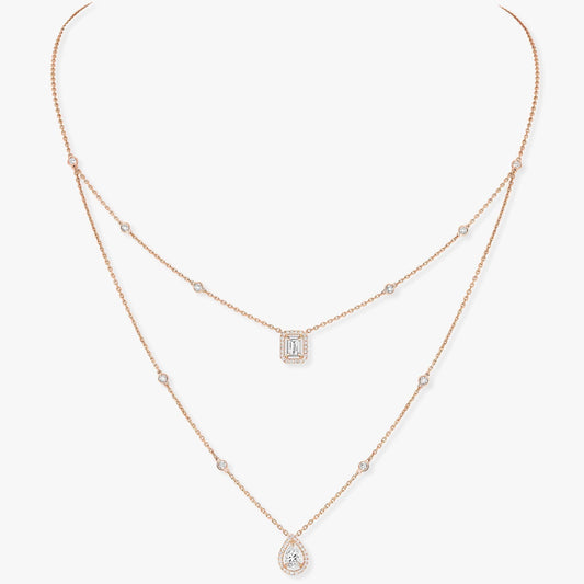 [Eterna Jewels]MY TWIN 2 ROW DIAMOND NECKLACE