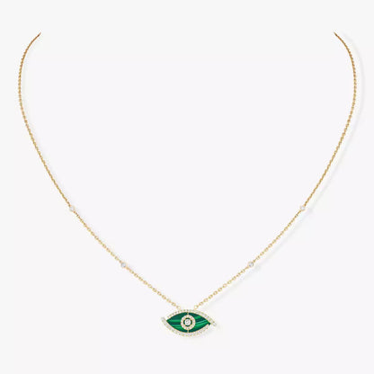 [Eterna Jewels]Lucky Eye Diamond Necklace in Rose Gold and Turquoise
