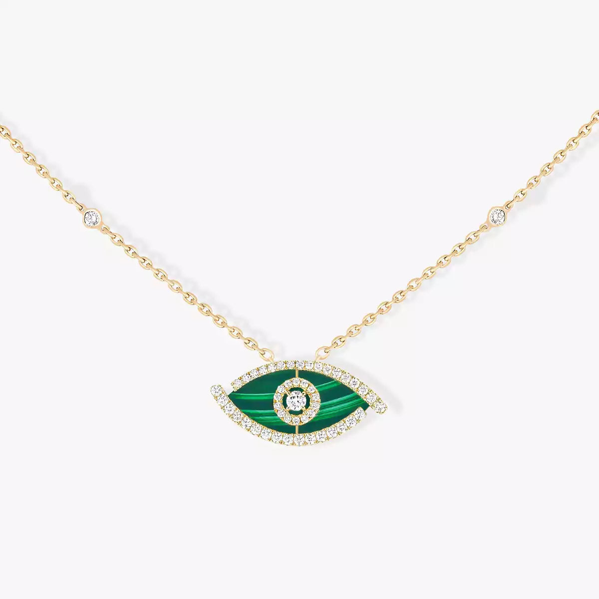 [Eterna Jewels]Lucky Eye Diamond Necklace in Rose Gold and Turquoise