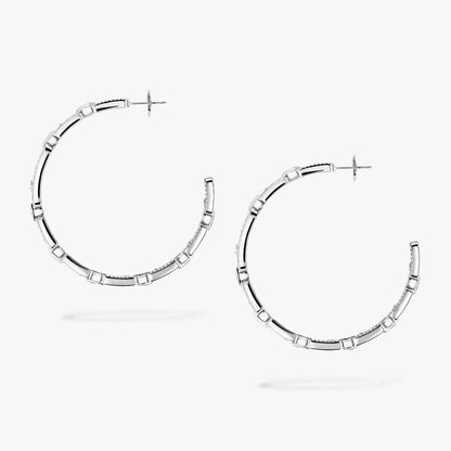 [[Eterna Jewels]Move Link Diamond Hoop Earrings