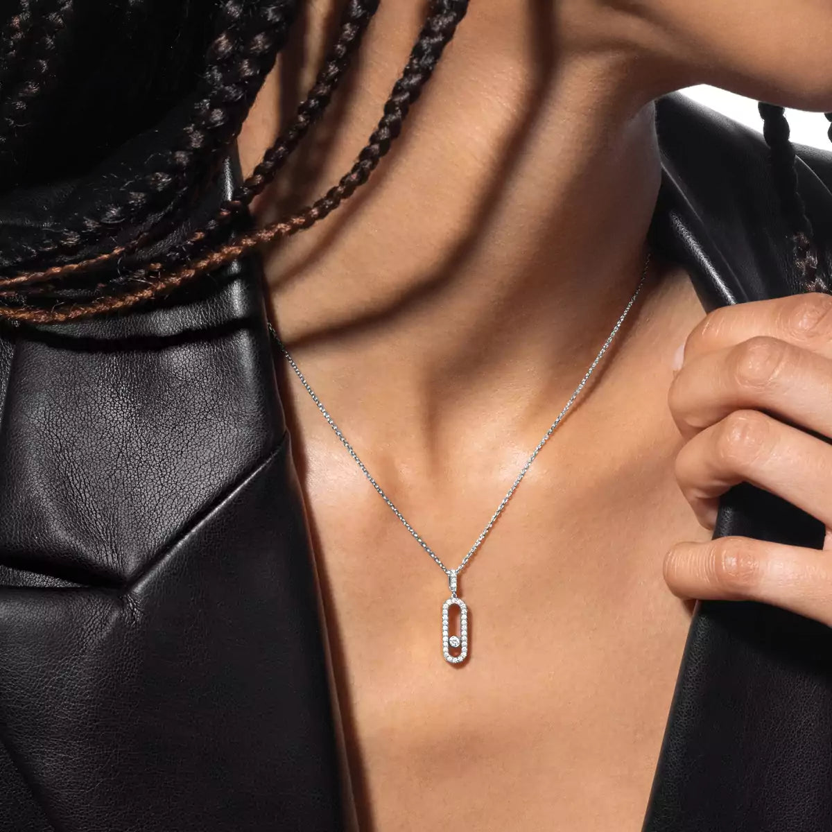 [Eterna Jewels]Move Uno Diamond Necklace in Rose Gold