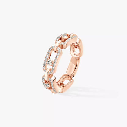 [Eterna Jewels]Move Link Pave_-Set Diamond Ring in Gold