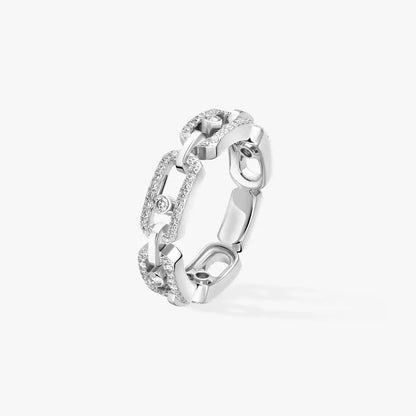 [Eterna Jewels]Move Link Pave_-Set Diamond Ring in Gold