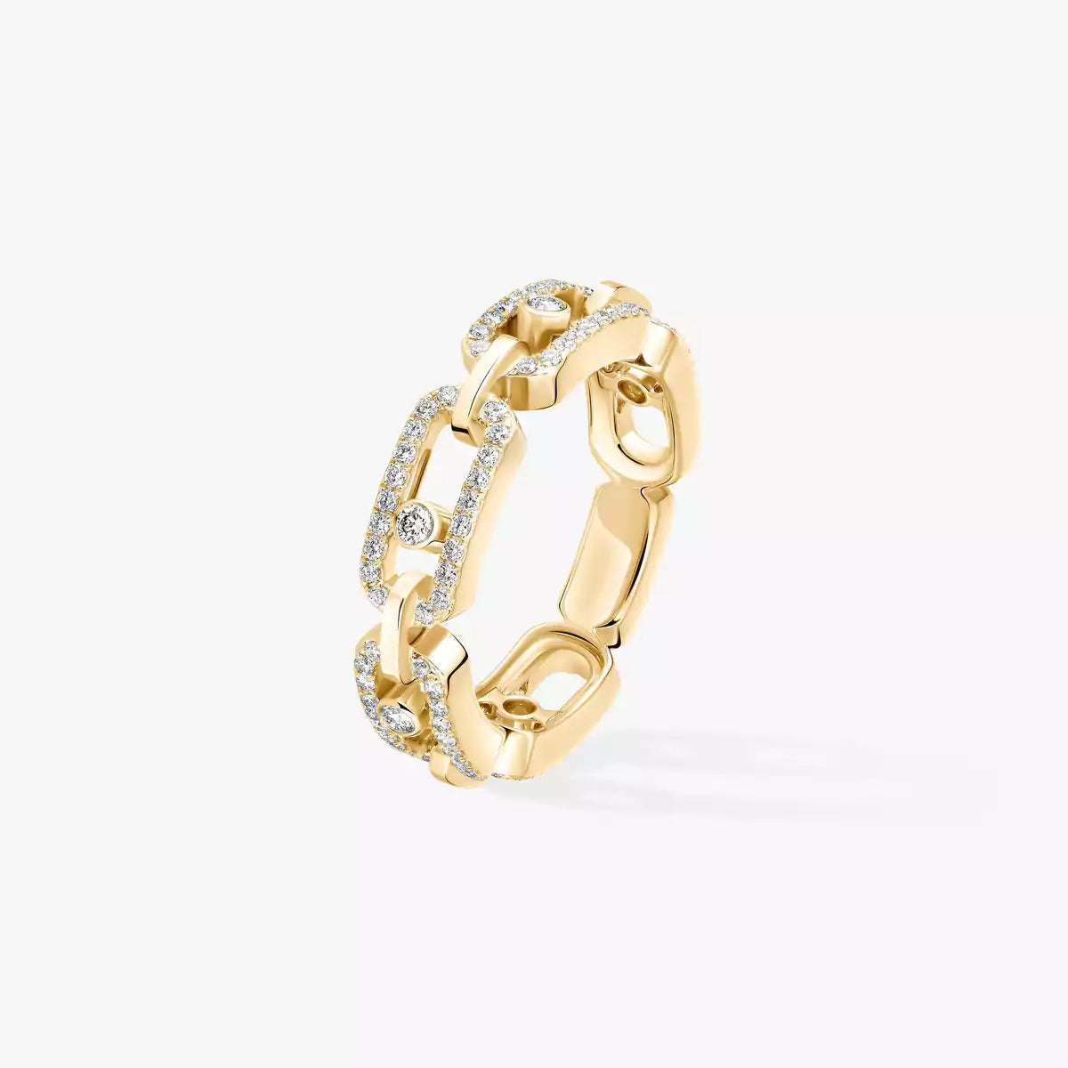 [Eterna Jewels]Move Link Pave_-Set Diamond Ring in Gold