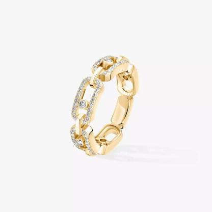[Eterna Jewels]Move Link Pave_-Set Diamond Ring in Gold
