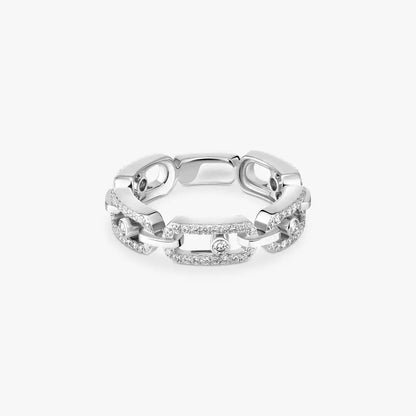 [Eterna Jewels]Move Link Pave_-Set Diamond Ring in Gold