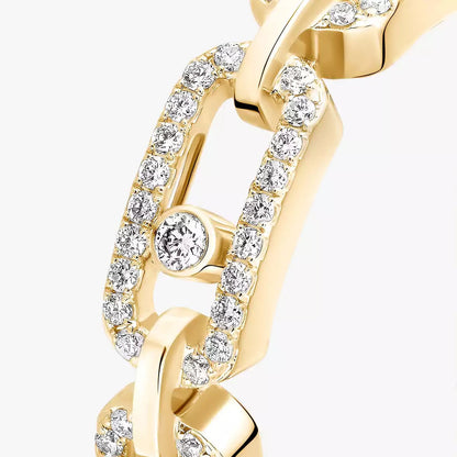 [Eterna Jewels]Move Link Pave_-Set Diamond Ring in Gold