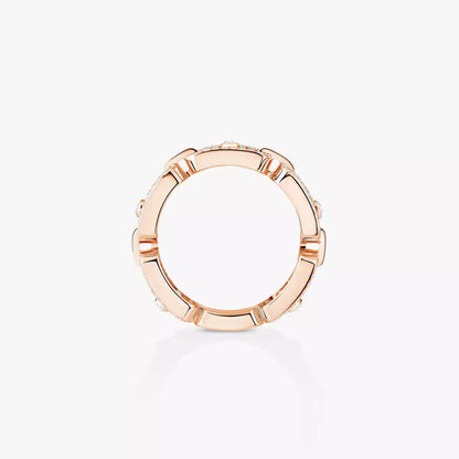[Eterna Jewels]Move Link Pave_-Set Diamond Ring in Gold