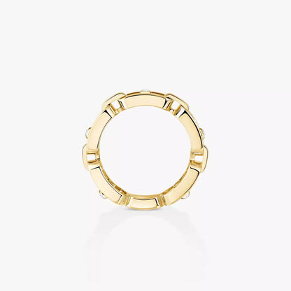 [Eterna Jewels]Move Link Pave_-Set Diamond Ring in Gold