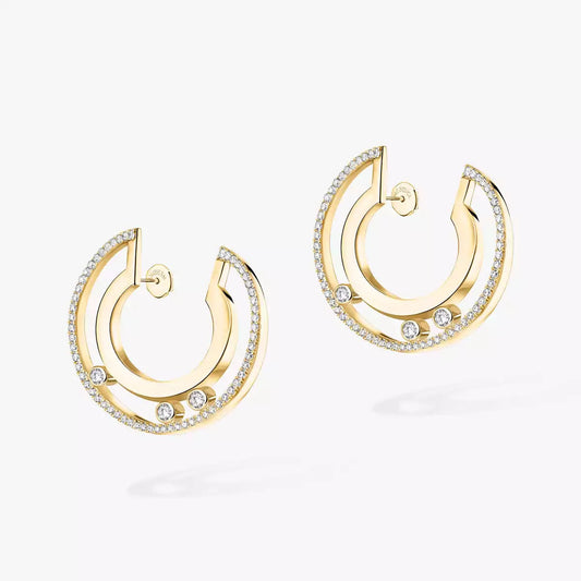 [Eterna Jewels]Move Romane Small Diamond Hoop Earrings