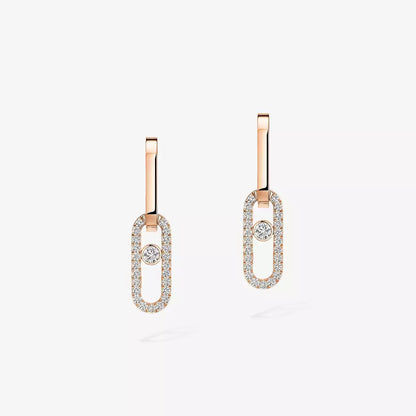 [Eterna Jewels]Move Link Diamond Earrings