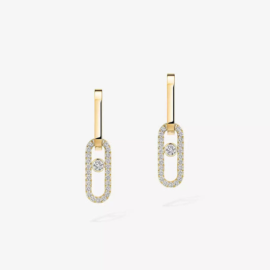 [Eterna Jewels]Move Link Diamond Earrings