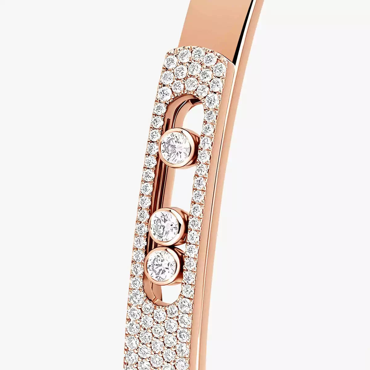[Eterna Jewels]Move Noa Rose Gold Pavé Diamond Bangle Bracelet
