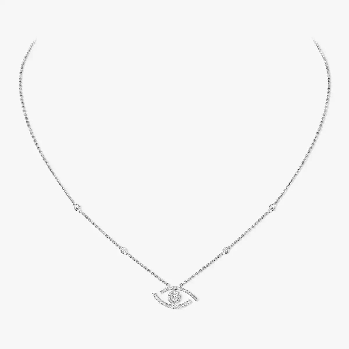 [Eterna Jewels]Pave_ Diamond Necklace Lucky Eye