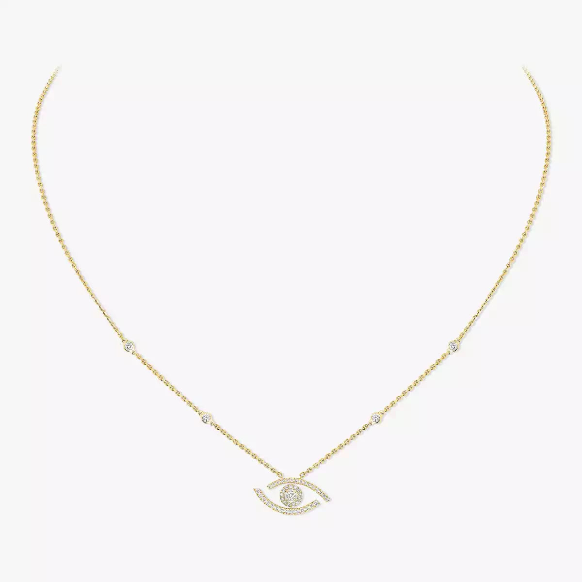 [Eterna Jewels]Pave_ Diamond Necklace Lucky Eye