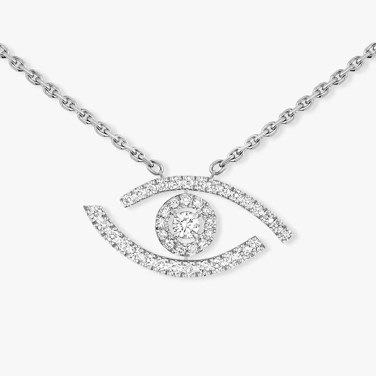 [Eterna Jewels]Pave_ Diamond Necklace Lucky Eye