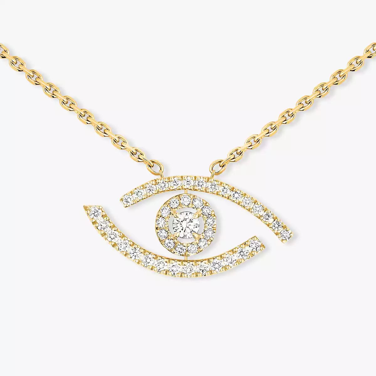 [Eterna Jewels]Pave_ Diamond Necklace Lucky Eye