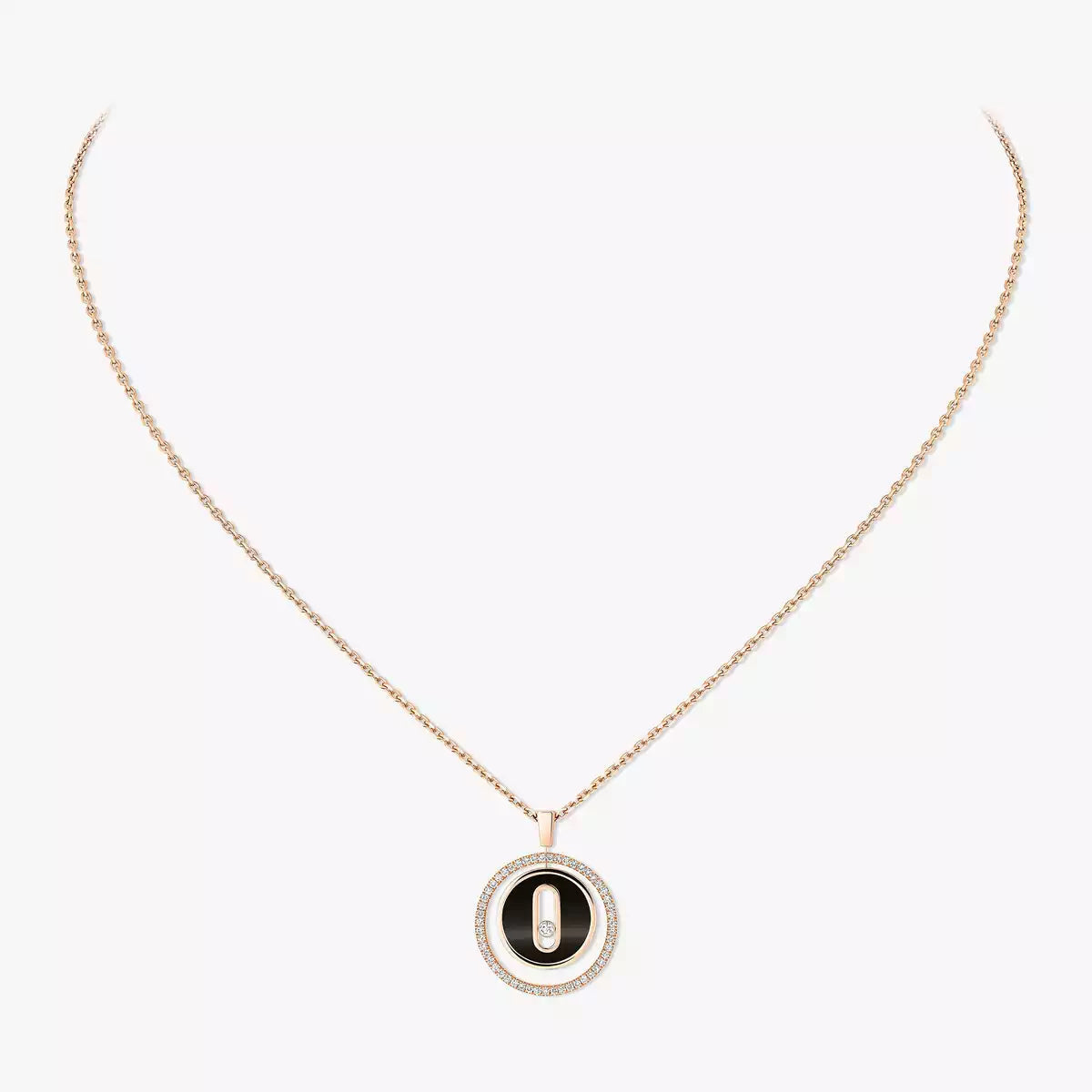 [Eterna Jewels]Lucky Move Diamond Necklace in Rose Gold and White Mother-of-Pearl