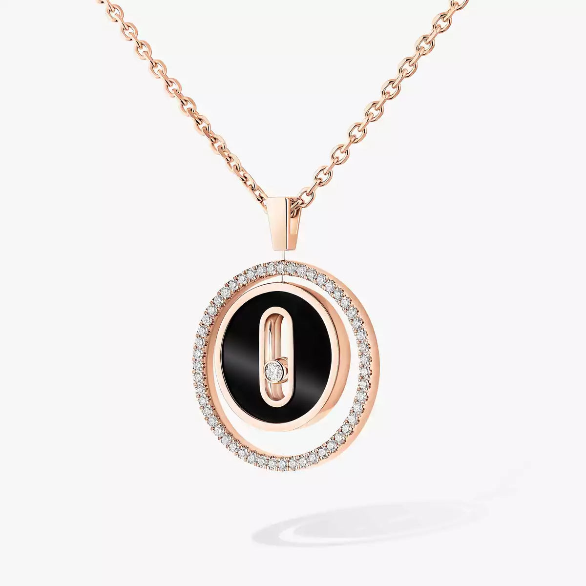 [Eterna Jewels]Lucky Move Diamond Necklace in Rose Gold and White Mother-of-Pearl