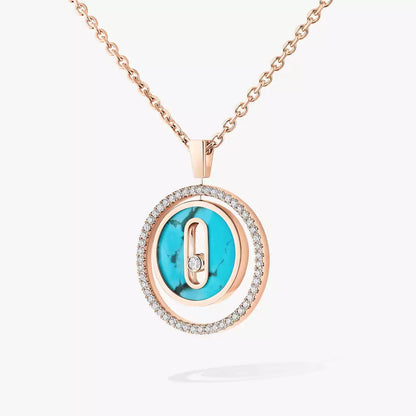 [Eterna Jewels]Lucky Move Diamond Necklace in Rose Gold and White Mother-of-Pearl