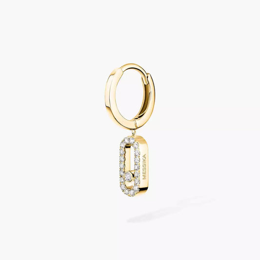 [Eterna Jewels]Move Uno Single Diamond Hoop Earring