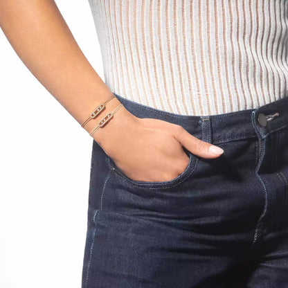 [Eterna Jewels]MK Care(s) pink cord pavé bracelet