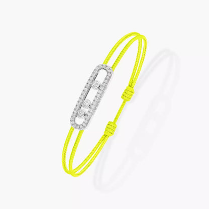 [Eterna Jewels]MK Care(s) pink cord pavé bracelet
