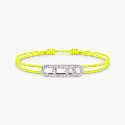 [Eterna Jewels]MK Care(s) pink cord pavé bracelet