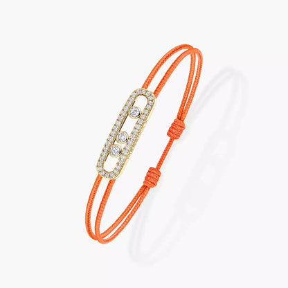 [Eterna Jewels]MK Care(s) pink cord pavé bracelet