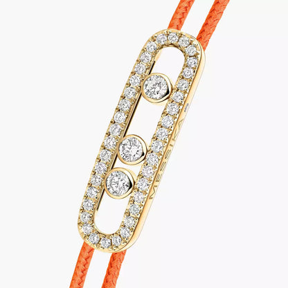 [Eterna Jewels]MK Care(s) pink cord pavé bracelet