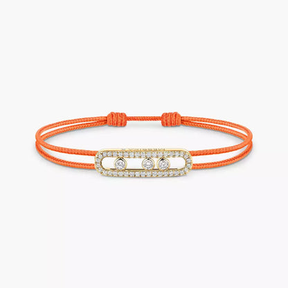 [Eterna Jewels]MK Care(s) pink cord pavé bracelet