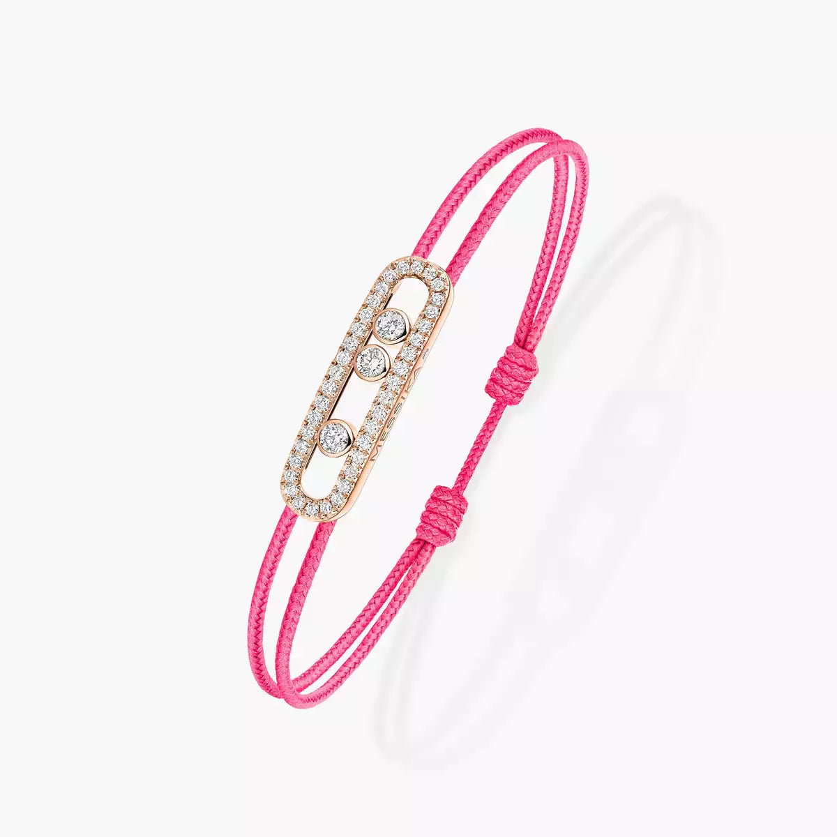 [Eterna Jewels]MK Care(s) pink cord pavé bracelet