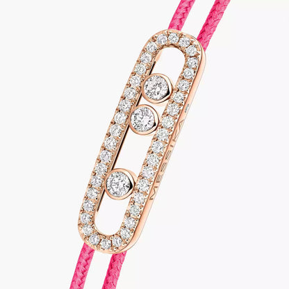 [Eterna Jewels]MK Care(s) pink cord pavé bracelet