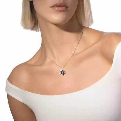 [Eterna Jewels]Lucky Move Diamond Necklace in Rose Gold and White Mother-of-Pearl
