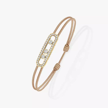 [Eterna Jewels]MK Care(s) pink cord pavé bracelet