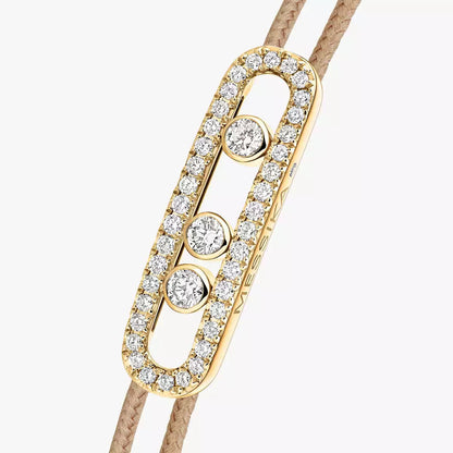 [Eterna Jewels]MK Care(s) pink cord pavé bracelet